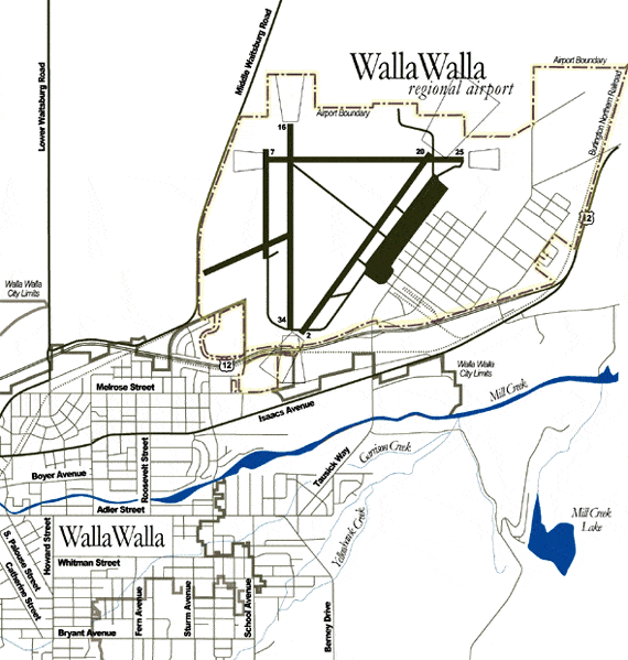 Map of Walla Walla